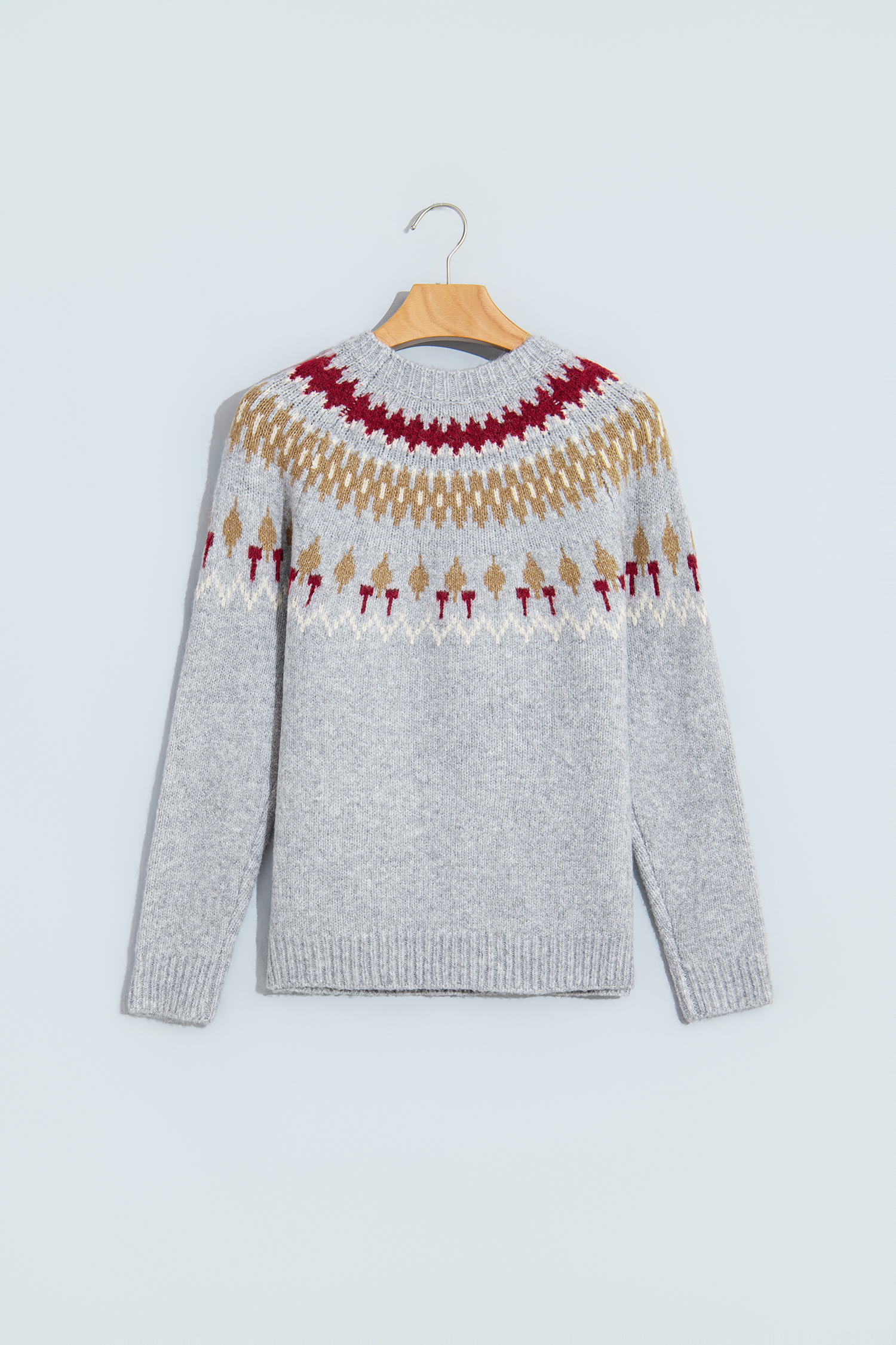 Apres Ski Geometric Women's Winter Sweater, Cozy Fair Isle - Detail View 5 Apres Ski Geometric Women's Winter Sweater, Cozy Fair Isle - Detail View 5