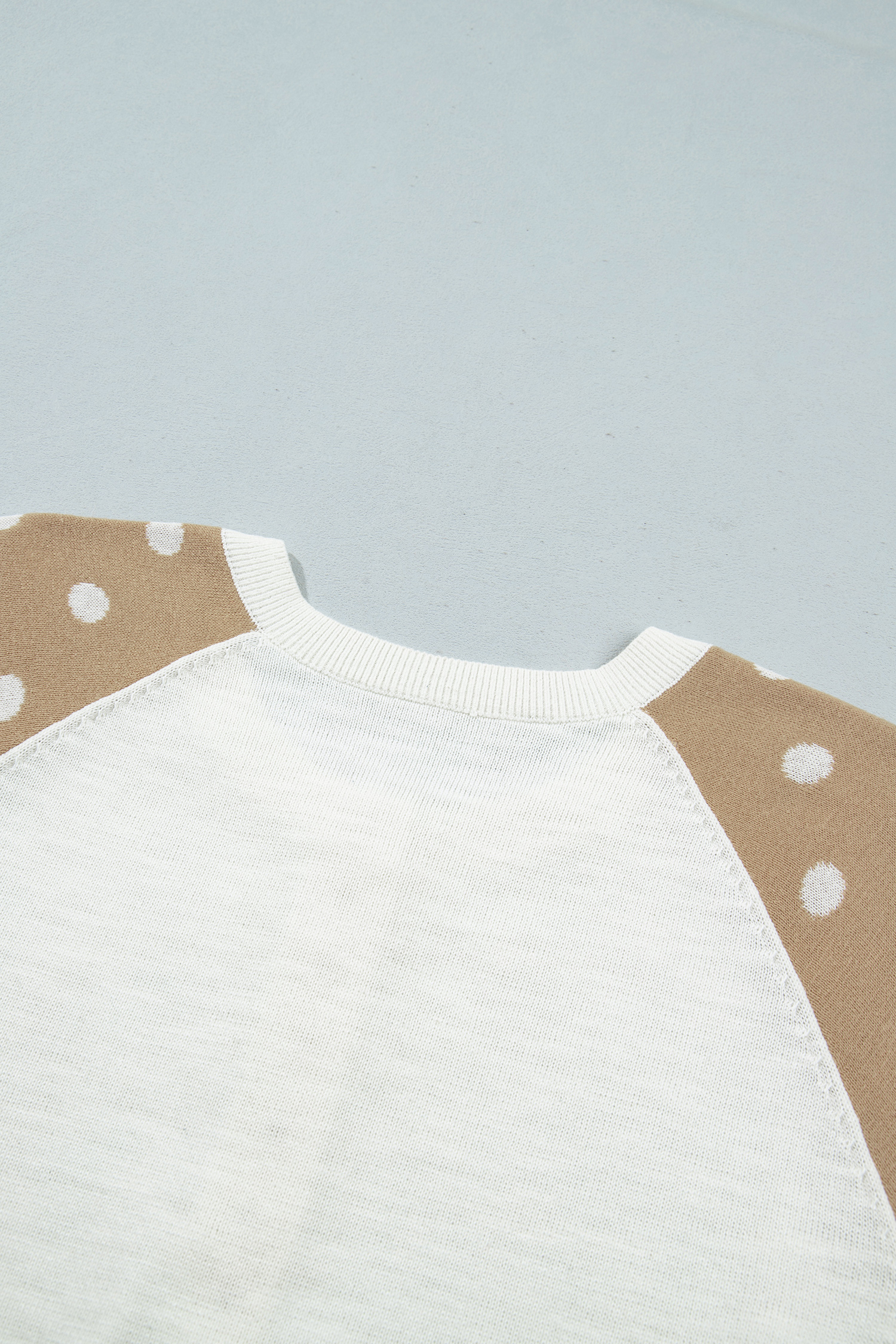 Polka Dot V Neck Sweater, Women's Casual Long Sleeve - Detail View 13 Polka Dot V Neck Sweater, Women's Casual Long Sleeve - Detail View 13