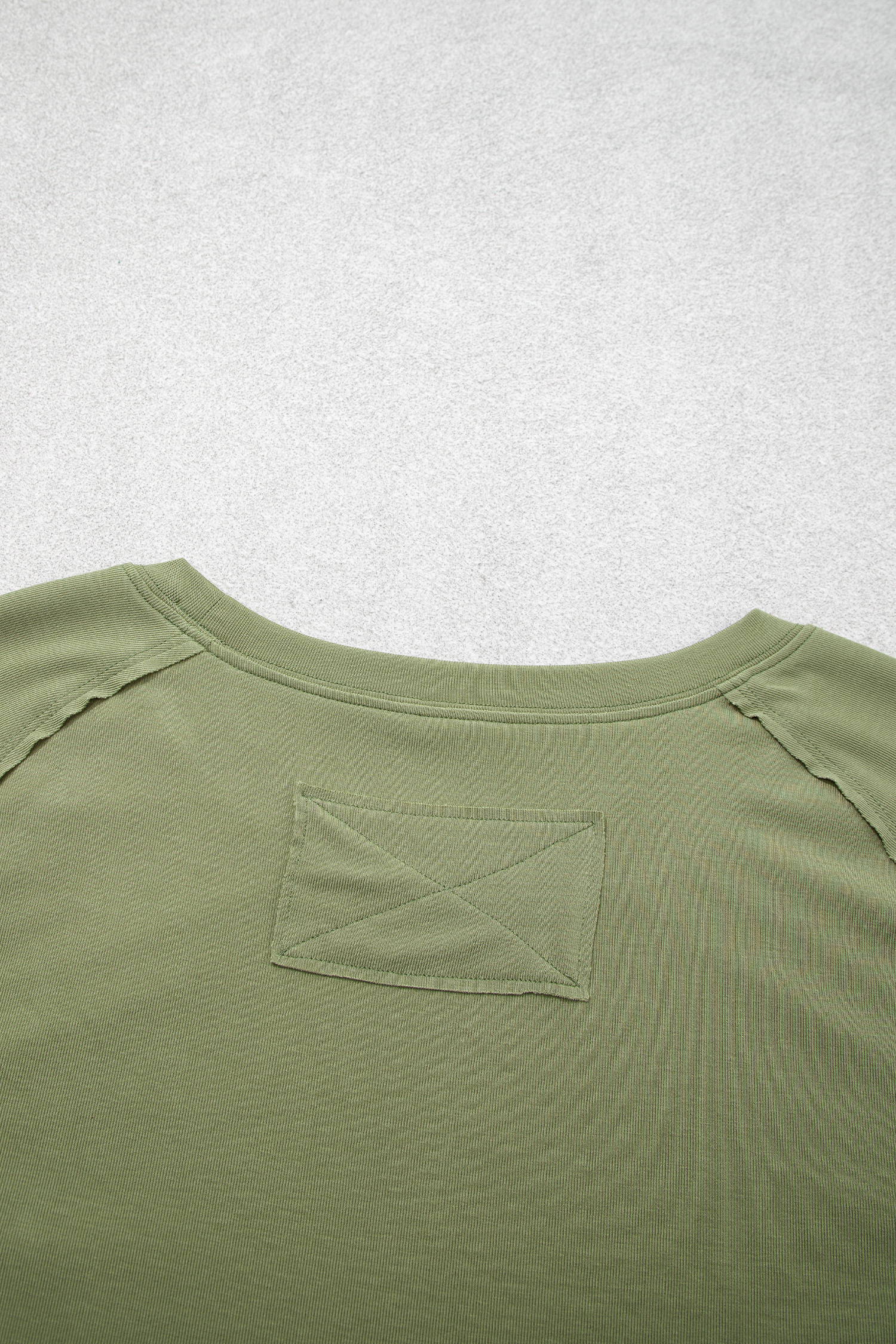 Women's Soft Viscose Fitted Top, Casual Round Neck - Detail View 6 Women's Soft Viscose Fitted Top, Casual Round Neck - Detail View 6