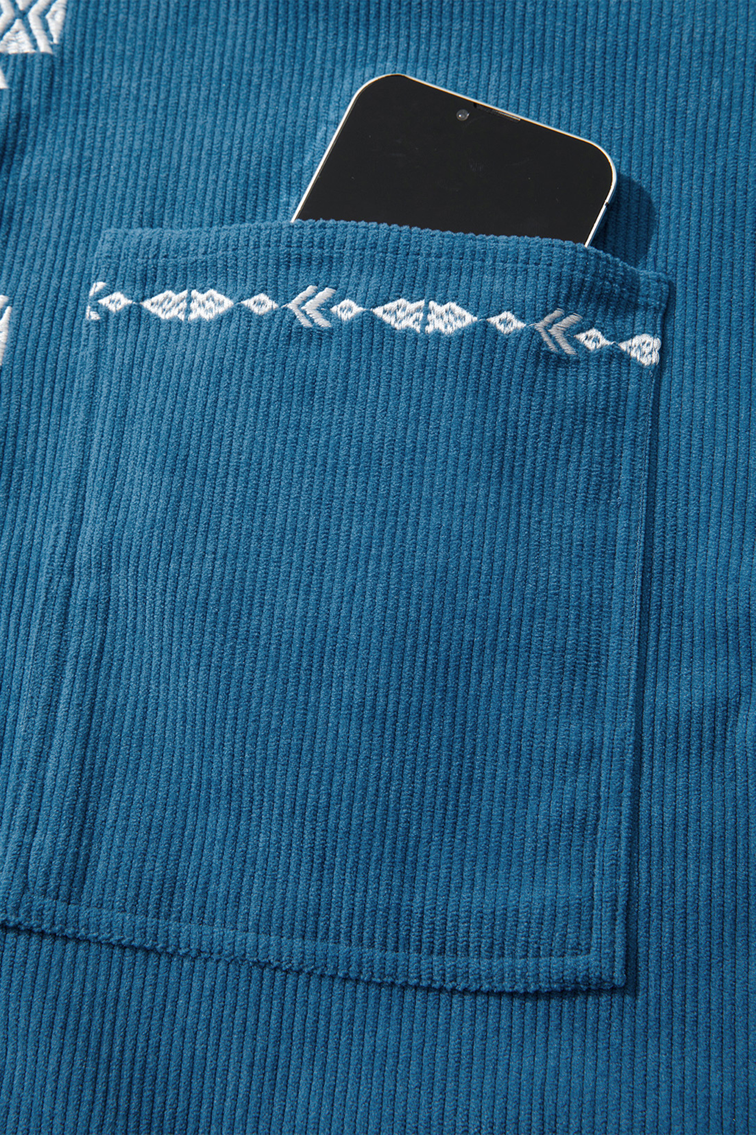 Western Corduroy Shirt, Womens Casual Long Sleeve Top - Detail View 10 Western Corduroy Shirt, Womens Casual Long Sleeve Top - Detail View 10