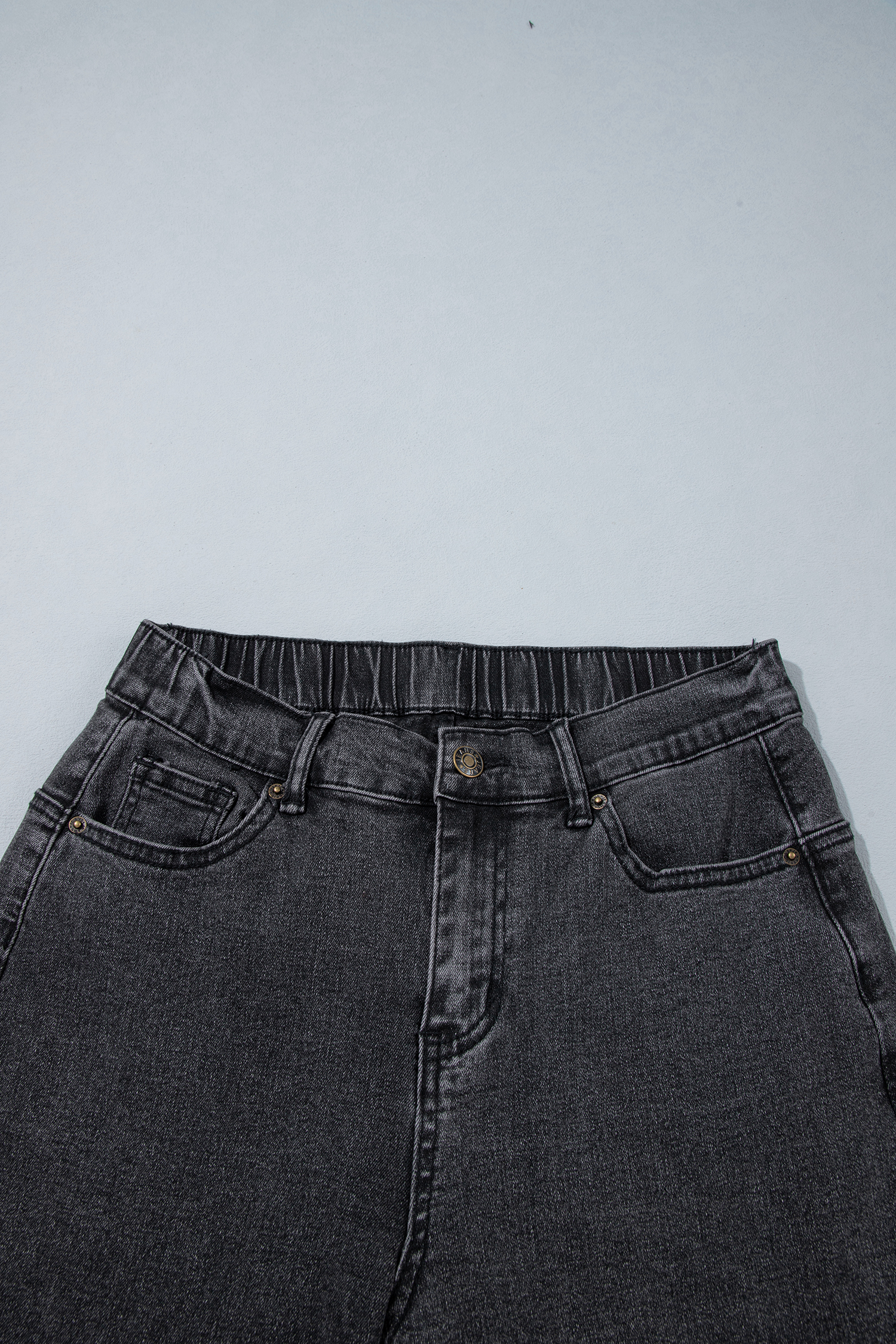 Women's Seam Patchwork Jeans, Carbon Grey Casual Fit - Detail View 8 Women's Seam Patchwork Jeans, Carbon Grey Casual Fit - Detail View 8
