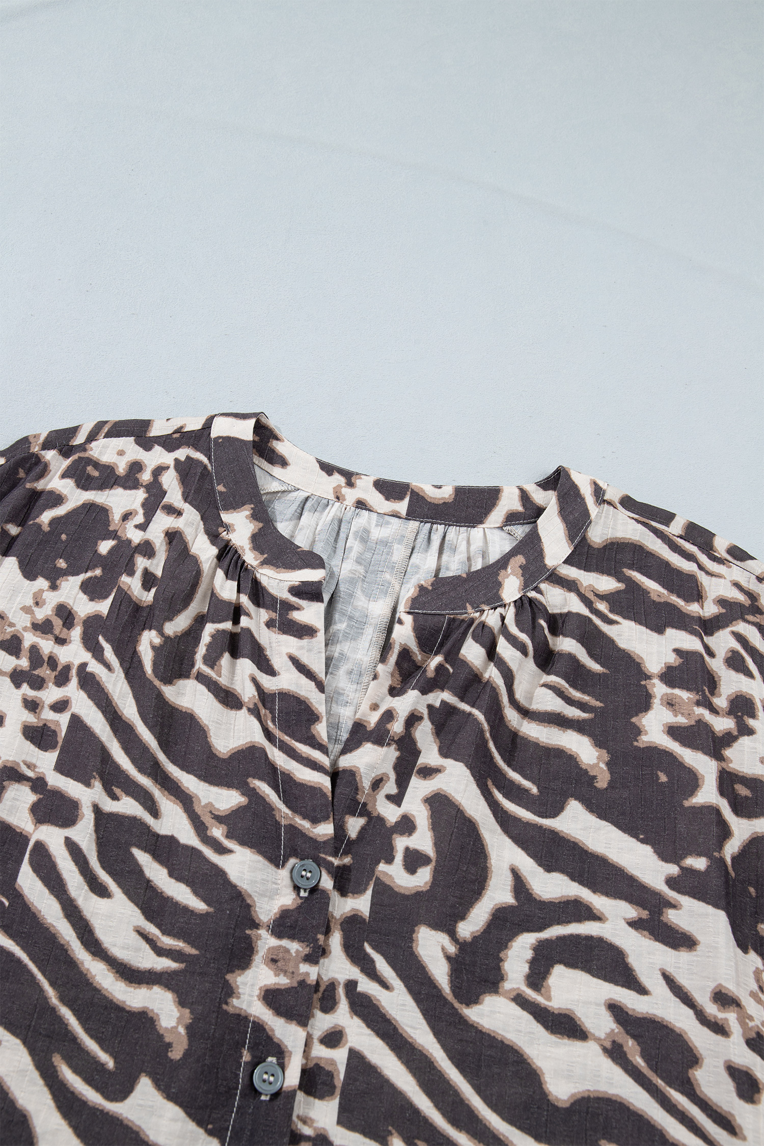 Viscose Blend Button Down Shirt, Work Casual Top - Detail View 6 Viscose Blend Button Down Shirt, Work Casual Top - Detail View 6