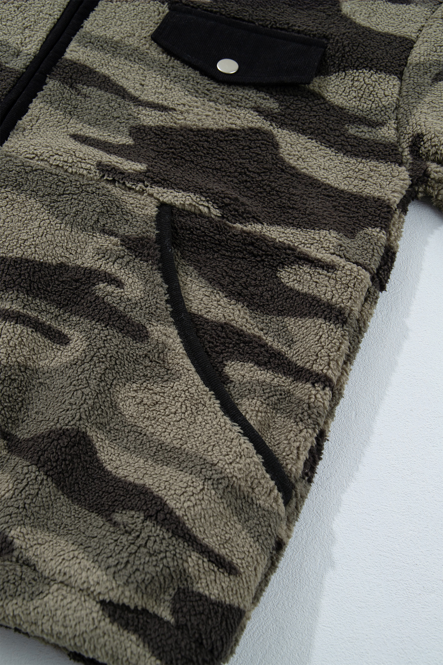Women's Camouflage Fleece Pullover, Trendy Half Zip Top - Detail View 11 Women's Camouflage Fleece Pullover, Trendy Half Zip Top - Detail View 11