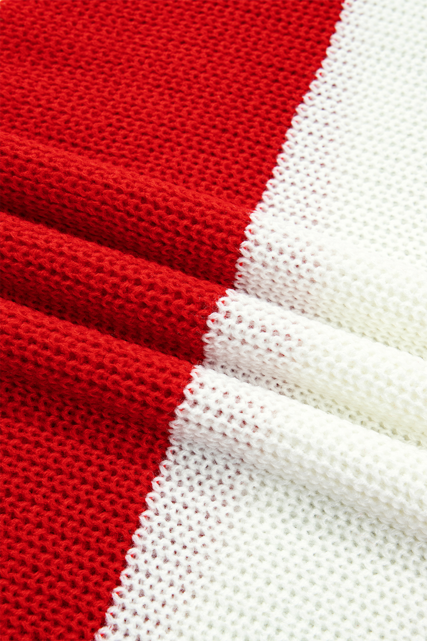 Soft Women's Drop Shoulder Top, Striped Christmas Knit - Detail View 12 Soft Women's Drop Shoulder Top, Striped Christmas Knit - Detail View 12