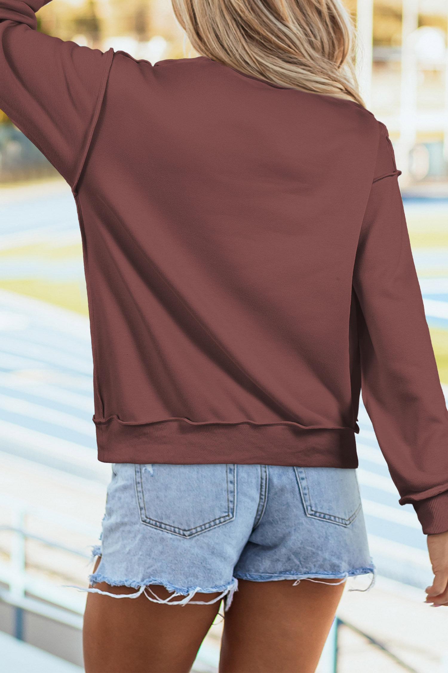 Long Sleeve Turkey Print Pullover, Women's Autumn Casual - Detail View 6 Long Sleeve Turkey Print Pullover, Women's Autumn Casual - Detail View 6