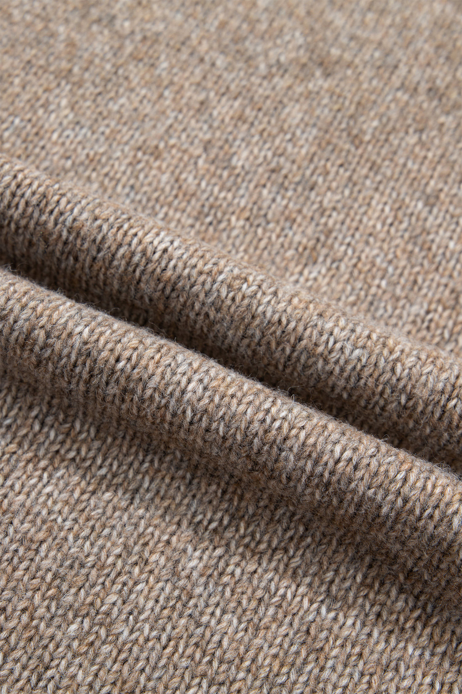 Cable Knit Women's Drop Shoulder Sweater, Khaki Mock Neck - Detail View 11 Cable Knit Women's Drop Shoulder Sweater, Khaki Mock Neck - Detail View 11