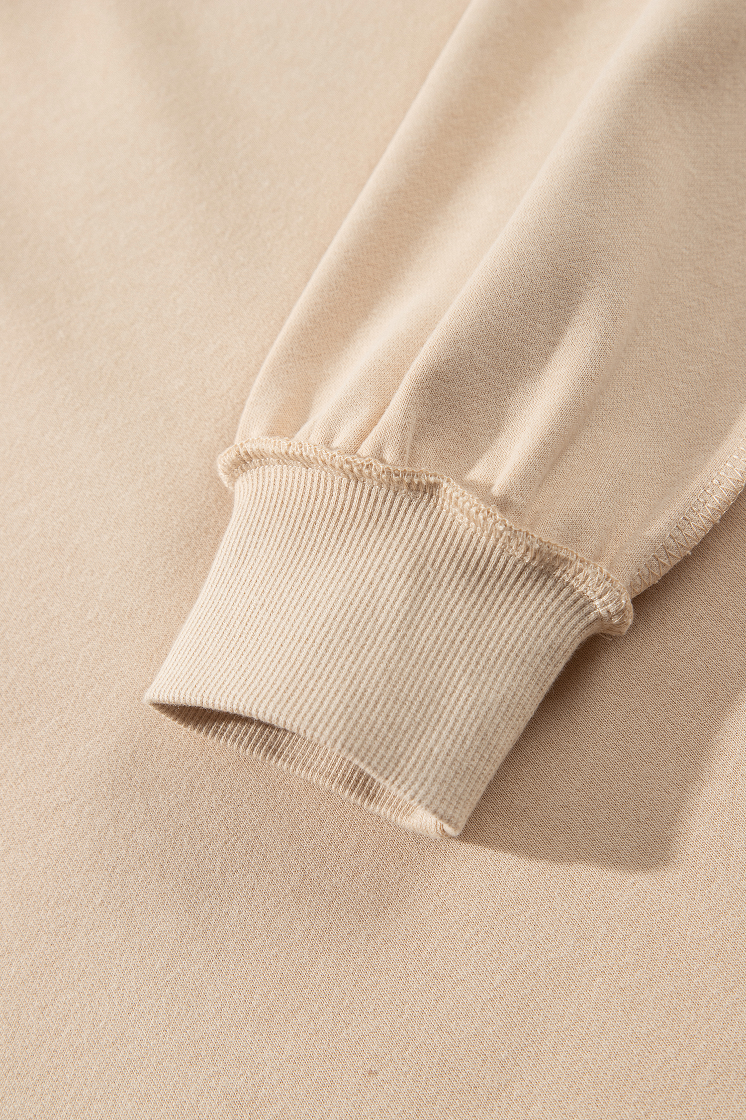 Women's Loose Cotton Blend Sweatshirt, STATE Letter Pullover - Detail View 9 Women's Loose Cotton Blend Sweatshirt, STATE Letter Pullover - Detail View 9